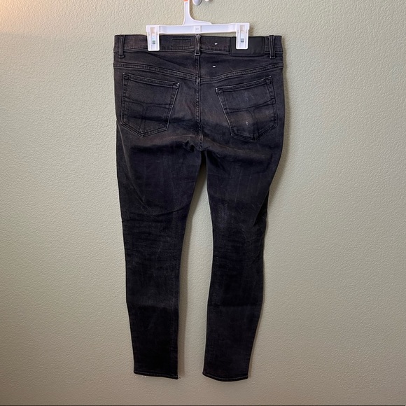 Skinny Faded Black Stretch Denim (33/32) - Picture 2 of 8